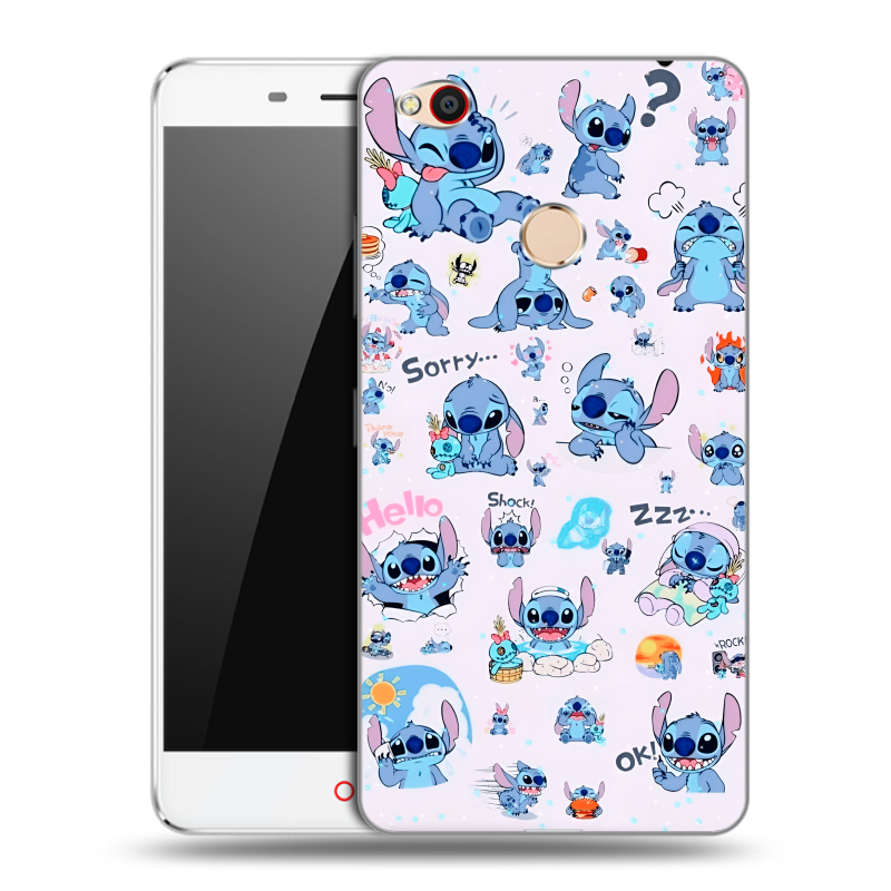 Пластиковый чехол на ZTE Nubia N1 с принтом Лило и Стич Пластиковый чехол на ZTE Nubia N1 с принтом Лило и Стич