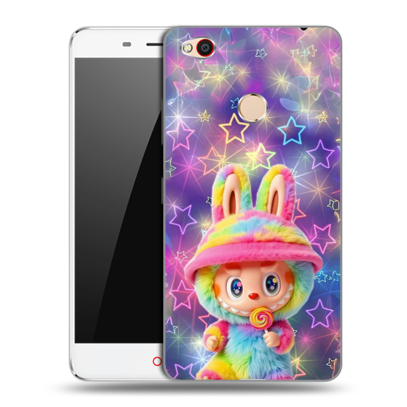 Пластиковый чехол на ZTE Nubia N1 с принтом Labubu Лабубу Пластиковый чехол на ZTE Nubia N1 с принтом Labubu Лабубу