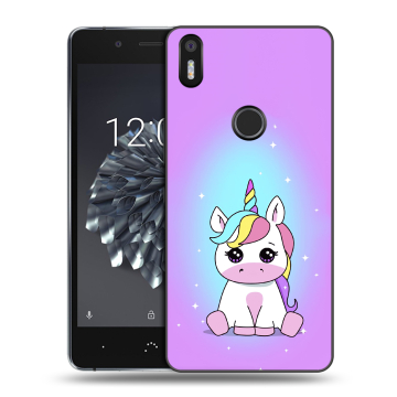 Силиконовый чехол на BQ Aquaris X5 Plus с принтом Единорог