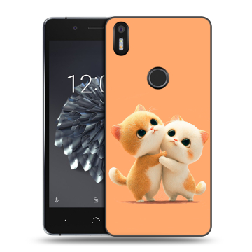 Силиконовый чехол на BQ Aquaris X5 Plus с принтом Милые котики