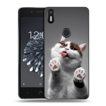 Силиконовый чехол на BQ Aquaris X5 Plus с принтом Коты