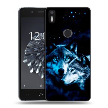 Силиконовый чехол на BQ Aquaris X5 Plus с принтом Волки