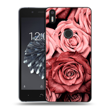 Силиконовый чехол на BQ Aquaris X5 Plus с принтом Цветы розы