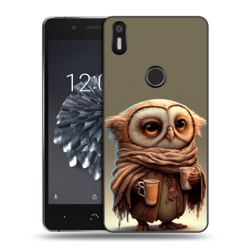 Силиконовый чехол на BQ Aquaris X5 Plus с принтом Сова