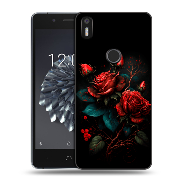 Силиконовый чехол на BQ Aquaris X5 Plus с принтом Розы красные