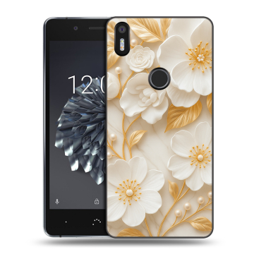Силиконовый чехол на BQ Aquaris X5 Plus с принтом Цветы