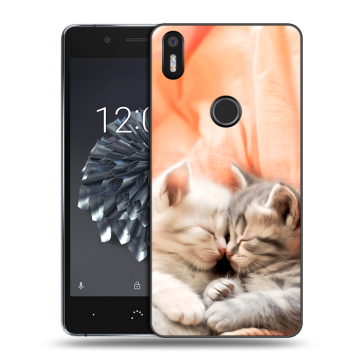 Силиконовый чехол на BQ Aquaris X5 Plus с принтом Котята