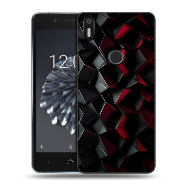 Силиконовый чехол на BQ Aquaris X5 Plus с принтом Абстракция