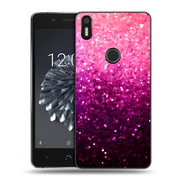 Силиконовый чехол на BQ Aquaris X5 Plus с принтом Блестки