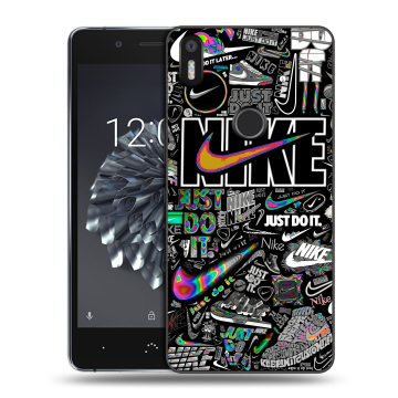 Силиконовый чехол на BQ Aquaris X5 Plus с принтом Найк