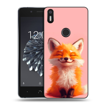 Силиконовый чехол на BQ Aquaris X5 Plus с принтом милая лиса