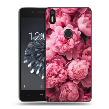 Силиконовый чехол на BQ Aquaris X5 Plus с принтом цветы пионы Силиконовый чехол на BQ Aquaris X5 Plus с принтом цветы пионы