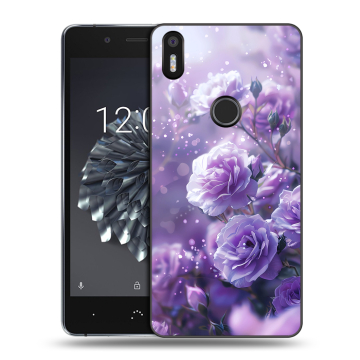 Силиконовый чехол на BQ Aquaris X5 Plus с принтом Розы цветы