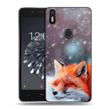 Силиконовый чехол на BQ Aquaris X5 Plus с принтом лиса Силиконовый чехол на BQ Aquaris X5 Plus с принтом лиса
