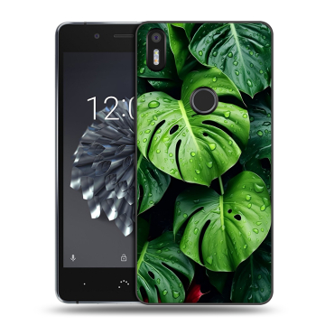 Силиконовый чехол на BQ Aquaris X5 Plus с принтом Листья Силиконовый чехол на BQ Aquaris X5 Plus с принтом Листья