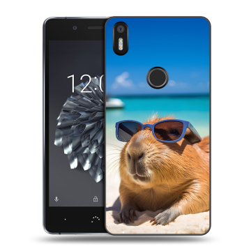 Силиконовый чехол на BQ Aquaris X5 Plus с принтом Капибара