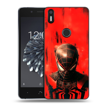 Силиконовый чехол на BQ Aquaris X5 Plus с принтом человек паук spiderman