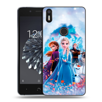 Силиконовый чехол на BQ Aquaris X5 Plus с принтом Холодное сердце Frozen