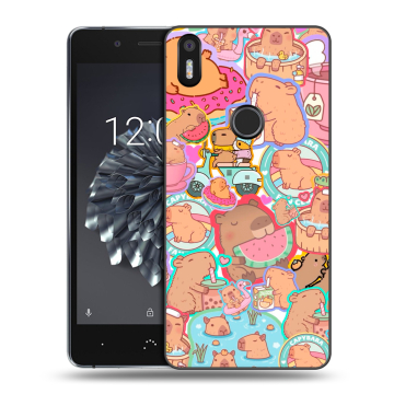 Силиконовый чехол на BQ Aquaris X5 Plus с принтом капибары