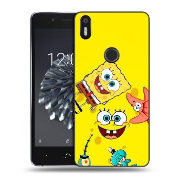 Силиконовый чехол на BQ Aquaris X5 Plus с принтом Спанч боб Спанчбоб