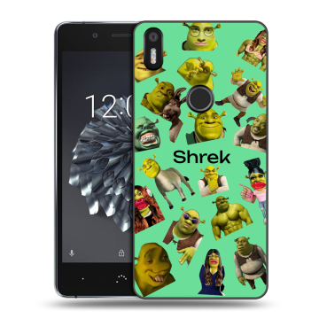 Силиконовый чехол на BQ Aquaris X5 Plus с принтом Шрек Shrek