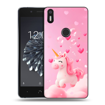 Силиконовый чехол на BQ Aquaris X5 Plus с принтом Единорог