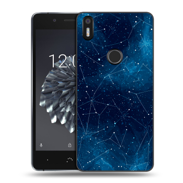 Силиконовый чехол на BQ Aquaris X5 Plus с принтом Космос звезды