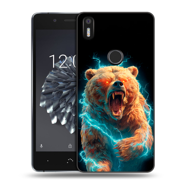 Силиконовый чехол на BQ Aquaris X5 Plus с принтом Медведь