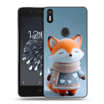Силиконовый чехол на BQ Aquaris X5 Plus с принтом Лиса