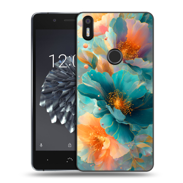 Силиконовый чехол на BQ Aquaris X5 Plus с принтом Цветы