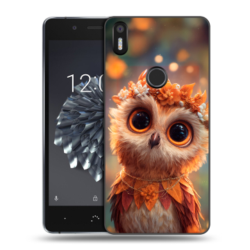 Силиконовый чехол на BQ Aquaris X5 Plus с принтом Милая сова