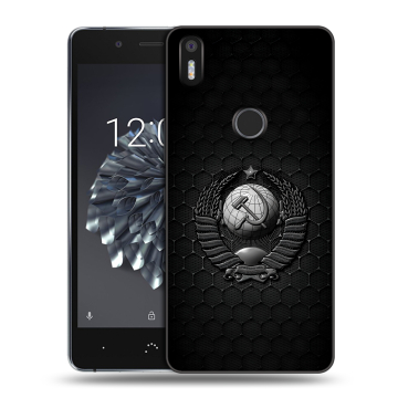 Силиконовый чехол на BQ Aquaris X5 Plus с принтом Герб Флаг СССР