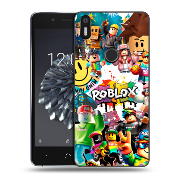 Силиконовый чехол на BQ Aquaris X5 Plus с принтом Roblox Роблокс