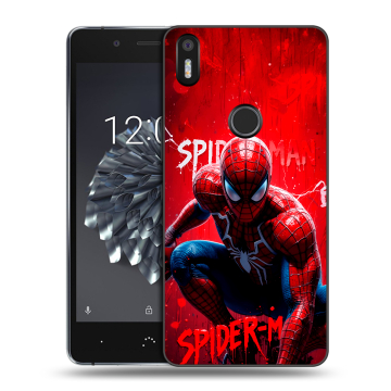 Силиконовый чехол на BQ Aquaris X5 Plus с принтом Spiderman Человек паук