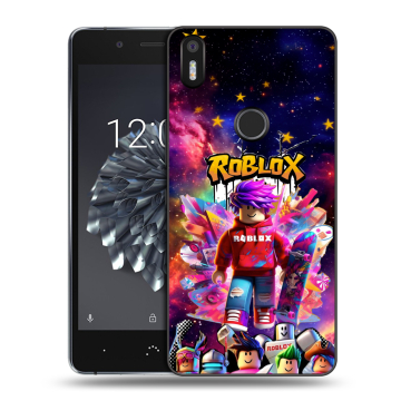 Силиконовый чехол на BQ Aquaris X5 Plus с принтом Roblox Роблокс