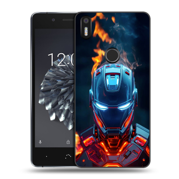 Силиконовый чехол на BQ Aquaris X5 Plus с принтом IronMan Железный человек
