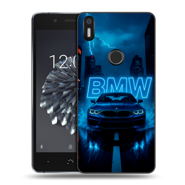 Силиконовый чехол на BQ Aquaris X5 Plus с принтом BMW БМВ