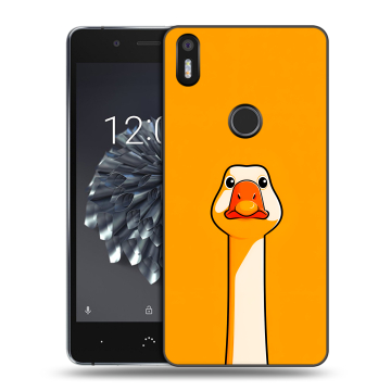 Силиконовый чехол на BQ Aquaris X5 Plus с принтом Смешная утка