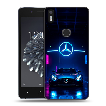 Силиконовый чехол на BQ Aquaris X5 Plus с принтом Mercedes Мерседес