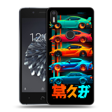 Силиконовый чехол на BQ Aquaris X5 Plus с принтом машины тачки