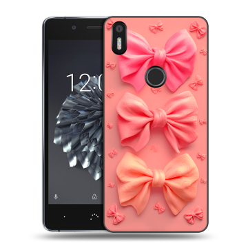 Силиконовый чехол на BQ Aquaris X5 Plus с принтом Розовые бантики Силиконовый чехол на BQ Aquaris X5 Plus с принтом Розовые бантики