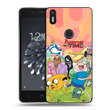 Силиконовый чехол на BQ Aquaris X5 Plus с принтом Adventure time Время приключений