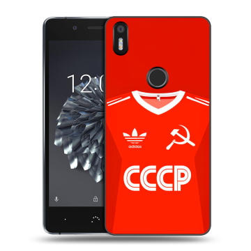 Силиконовый чехол на BQ Aquaris X5 Plus с принтом Флаг Герб СССР