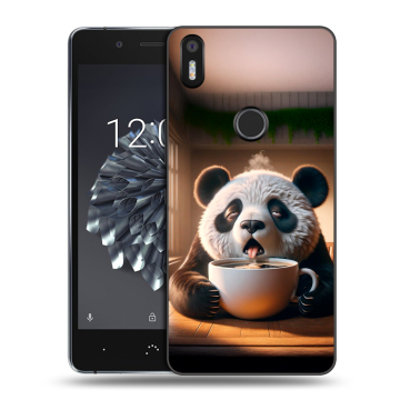 Силиконовый чехол на BQ Aquaris X5 Plus с принтом смешная панда Силиконовый чехол на BQ Aquaris X5 Plus с принтом смешная панда