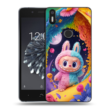 Силиконовый чехол на BQ Aquaris X5 Plus с принтом Labubu Лабубу