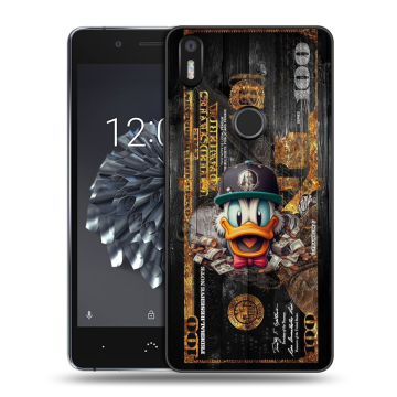 Силиконовый чехол на BQ Aquaris X5 Plus с принтом Дональд Дак Доллар