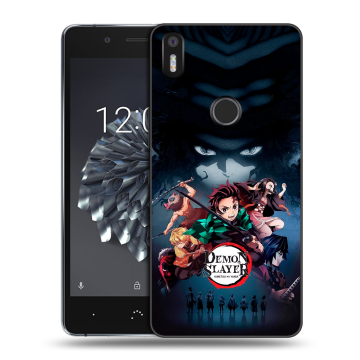 Силиконовый чехол на BQ Aquaris X5 Plus с принтом Demon Slayer Клинок рассекающий демонов