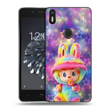 Силиконовый чехол на BQ Aquaris X5 Plus с принтом Labubu Лабубу