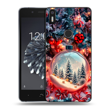 Силиконовый чехол на BQ Aquaris X5 Plus с принтом Новый год