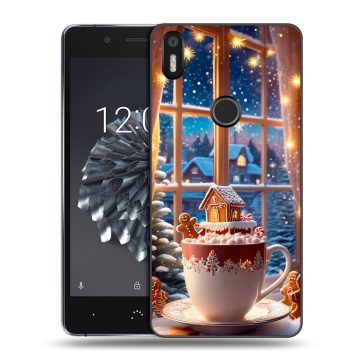 Силиконовый чехол на BQ Aquaris X5 Plus с принтом Новый год